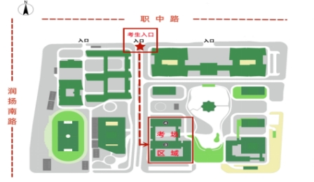 校內(nèi)考場位置如下圖：