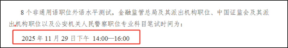 圖2.專業(yè)科目考試時間